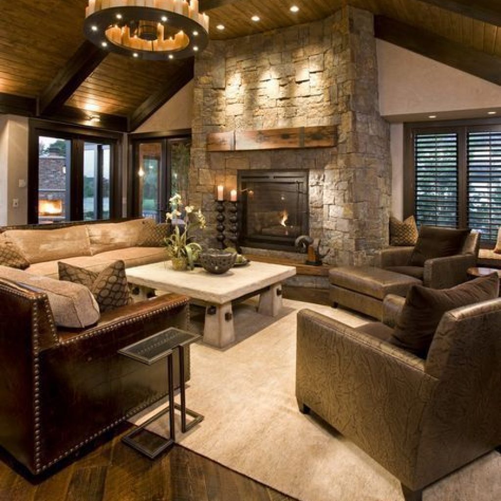 rustic design living room