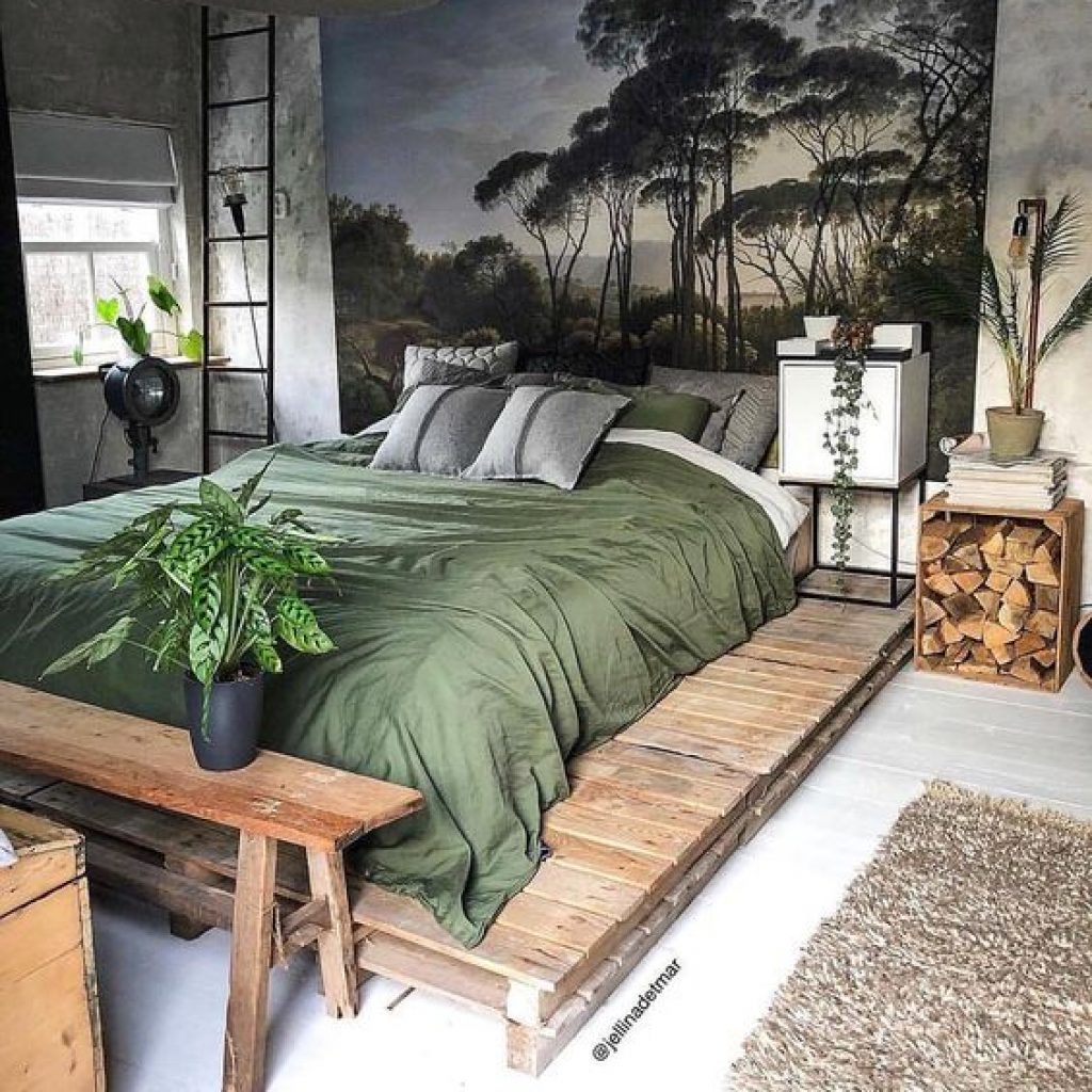 rustic design in bedroom